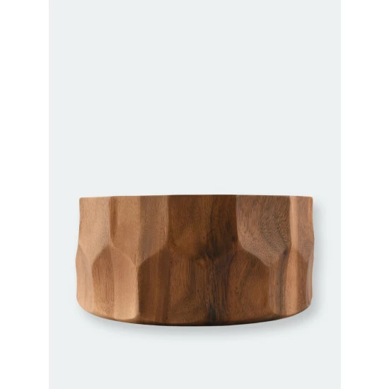Arthur Court Designs Diamond Pattern Large Acacia Wood Salad Bowl Serveware 3 Arthur Court Designs Diamond Pattern Large Acacia Wood Salad Bowl Serveware - Image 3