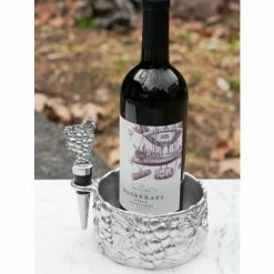 Arthur Court Designs Grape Wine Caddy And Stopper Set Barware