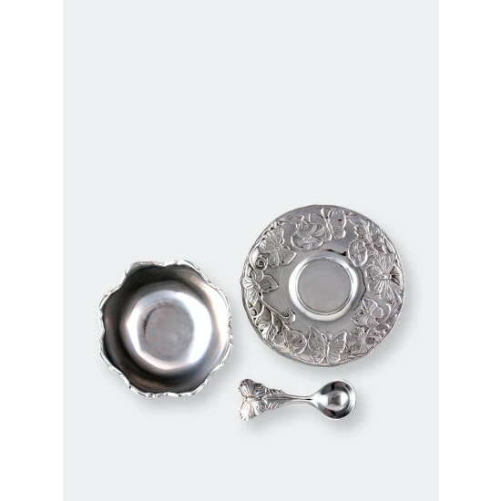 Arthur Court Designs Butterfly Condiment Set 3-piece Serveware 4 Arthur Court Designs Butterfly Condiment Set 3-piece Serveware - Image 4