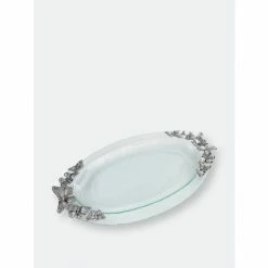 Arthur Court Designs Butterfly Glass Platter Serveware