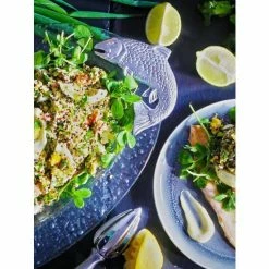 Arthur Court Designs Salmon Glass Platter Serveware