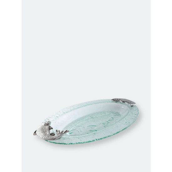 Arthur Court Designs Salmon Glass Platter Serveware 2 Arthur Court Designs Salmon Glass Platter Serveware - Image 2