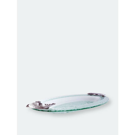 Arthur Court Designs Salmon Glass Platter Serveware 5 Arthur Court Designs Salmon Glass Platter Serveware - Image 5