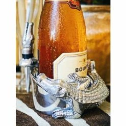 Arthur Court Designs Alligator Wine Coaster And Stopper Set Barware