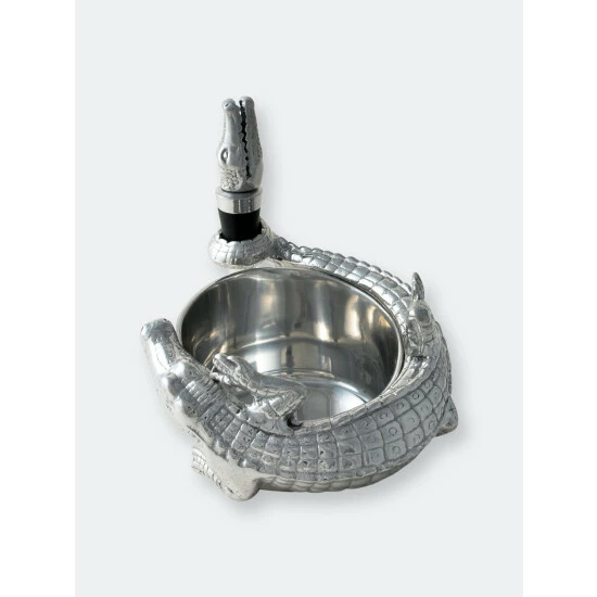 Arthur Court Designs Alligator Wine Coaster And Stopper Set Barware 6 Arthur Court Designs Alligator Wine Coaster And Stopper Set Barware - Image 6