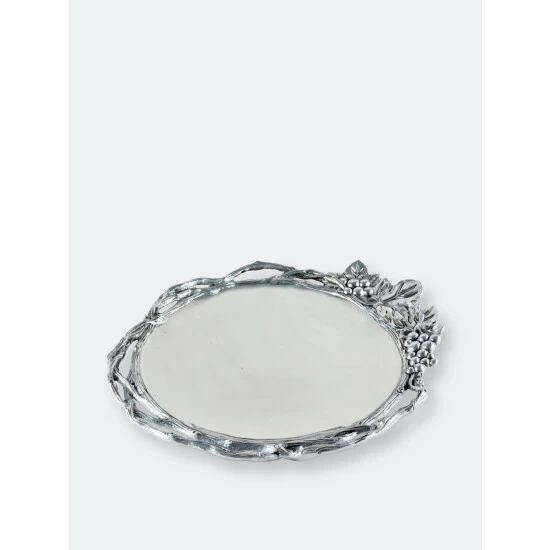 Arthur Court Designs Grape Open Vine Round Tray Large Serveware 3 Arthur Court Designs Grape Open Vine Round Tray Large Serveware - Image 3