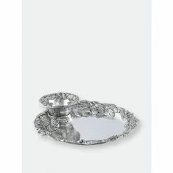 Arthur Court Designs Pine Cone Forest Chip And Dip Tray Serveware