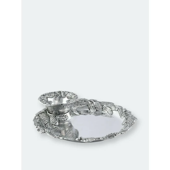 Arthur Court Designs Pine Cone Forest Chip And Dip Tray Serveware 1 Arthur Court Designs Pine Cone Forest Chip And Dip Tray Serveware