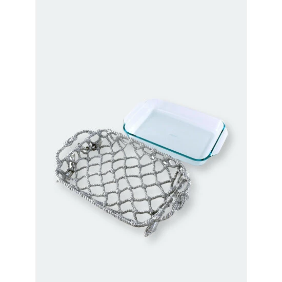 Arthur Court Designs Fish Net Casserole / Pyrex Holder Serveware 4 Arthur Court Designs Fish Net Casserole / Pyrex Holder Serveware - Image 4