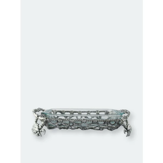 Arthur Court Designs Crab And Net Casserole 3 Quart Holder Serveware 1 Arthur Court Designs Crab And Net Casserole 3 Quart Holder Serveware