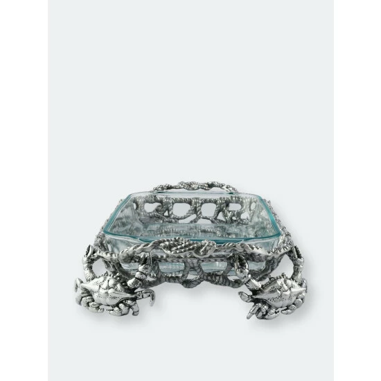 Arthur Court Designs Crab And Net Casserole 3 Quart Holder Serveware 3 Arthur Court Designs Crab And Net Casserole 3 Quart Holder Serveware - Image 3