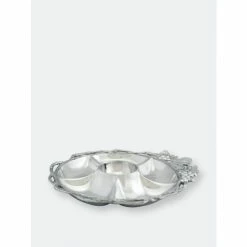 Arthur Court Designs Grape Open Vine Round Tray 5-Section Serveware