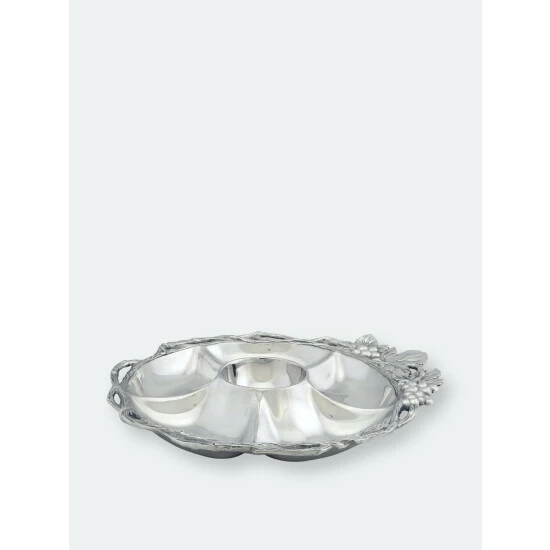 Arthur Court Designs Grape Open Vine Round Tray 5-Section Serveware 1 Arthur Court Designs Grape Open Vine Round Tray 5-Section Serveware