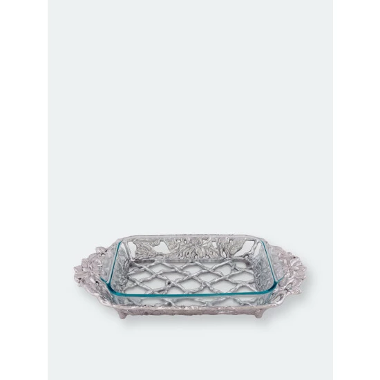 Arthur Court Designs Magnolia Pyrex Holder 3qt Serveware 4 Arthur Court Designs Magnolia Pyrex Holder 3qt Serveware - Image 4