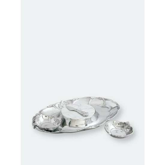 Arthur Court Designs Fleur-De-Lis Tray Entertainment Serveware 3 Arthur Court Designs Fleur-De-Lis Tray Entertainment Serveware - Image 3