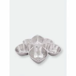 Arthur Court Designs Fleur De Lis Serving Bowl 4 Compartment Serveware