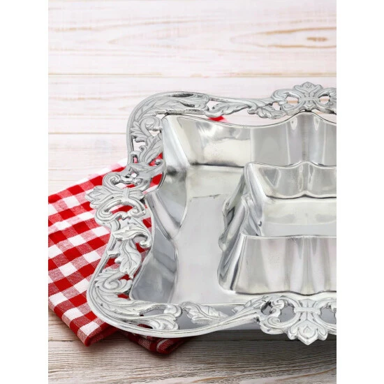 Arthur Court Designs Acanthus Chip And Dip Serveware 2 Arthur Court Designs Acanthus Chip And Dip Serveware - Image 2