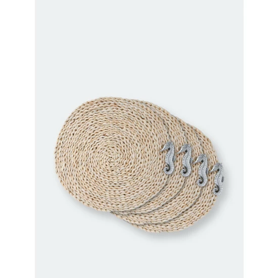 Arthur Court Designs Sea Horse Twisted Seagrass Placemats - Set Of 4 Dining & Tabletop 1 Arthur Court Designs Sea Horse Twisted Seagrass Placemats - Set Of 4 Dining & Tabletop