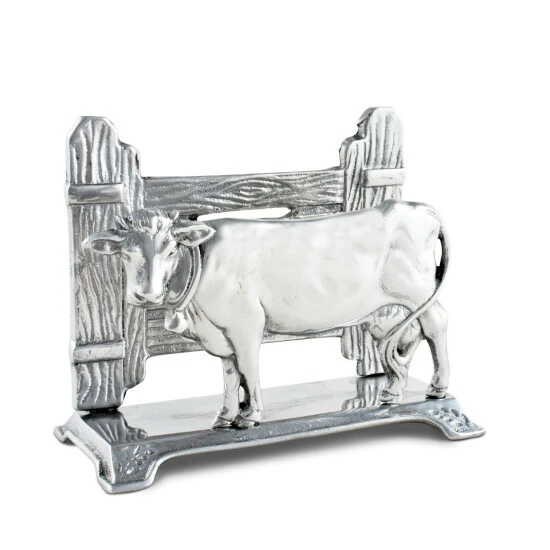 Arthur Court Designs Cow Napkin Holder Dinnerware & Flatware 1 Arthur Court Designs Cow Napkin Holder Dinnerware & Flatware