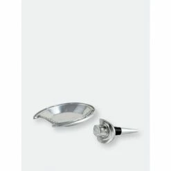 Arthur Court Designs Horseshoe Wine Coaster And Hat Stopper Set Barware