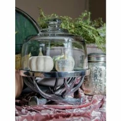 Arthur Court Designs Antler Plate With Glass Dome Kitchen