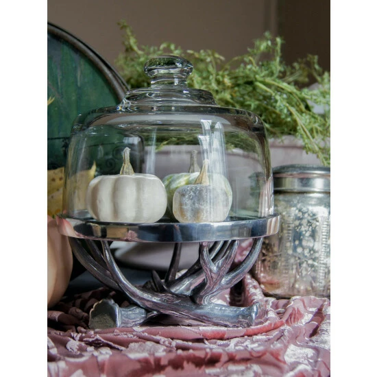 Arthur Court Designs Antler Plate With Glass Dome Kitchen 1 Arthur Court Designs Antler Plate With Glass Dome Kitchen