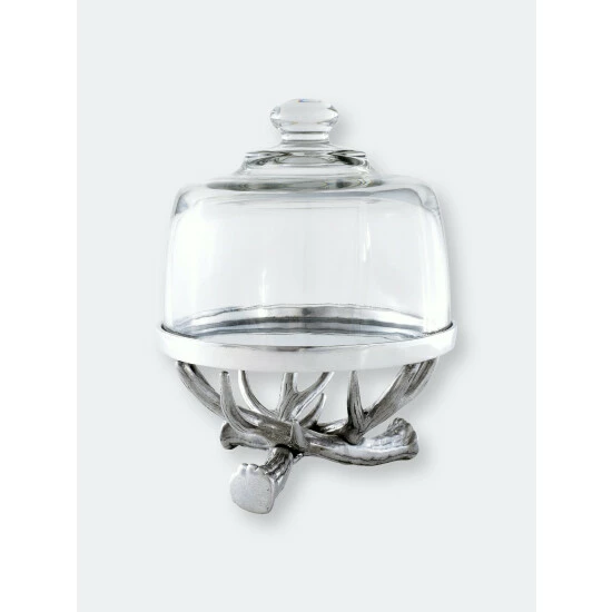 Arthur Court Designs Antler Plate With Glass Dome Kitchen 4 Arthur Court Designs Antler Plate With Glass Dome Kitchen - Image 4