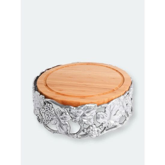 Arthur Court Designs Grape Cheese Pedestal Knives & Cutting Boards 2 Arthur Court Designs Grape Cheese Pedestal Knives & Cutting Boards - Image 2
