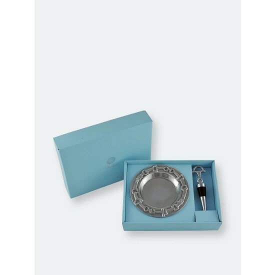 Arthur Court Designs Equestrian Wine Coaster And Stopper Set Barware 5 Arthur Court Designs Equestrian Wine Coaster And Stopper Set Barware - Image 5