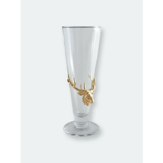 Arthur Court Designs Antler 24k Gold Plated Pilsner Drinkware 2 Arthur Court Designs Antler 24k Gold Plated Pilsner Drinkware - Image 2