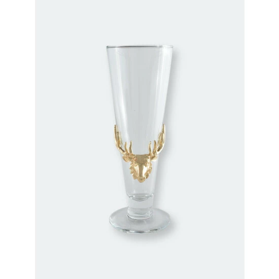 Arthur Court Designs Antler 24k Gold Plated Pilsner Drinkware 4 Arthur Court Designs Antler 24k Gold Plated Pilsner Drinkware - Image 4