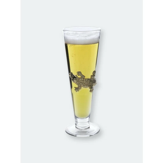 Arthur Court Designs Alligator 24 Gold Plated Pilsner Drinkware 2 Arthur Court Designs Alligator 24 Gold Plated Pilsner Drinkware - Image 2