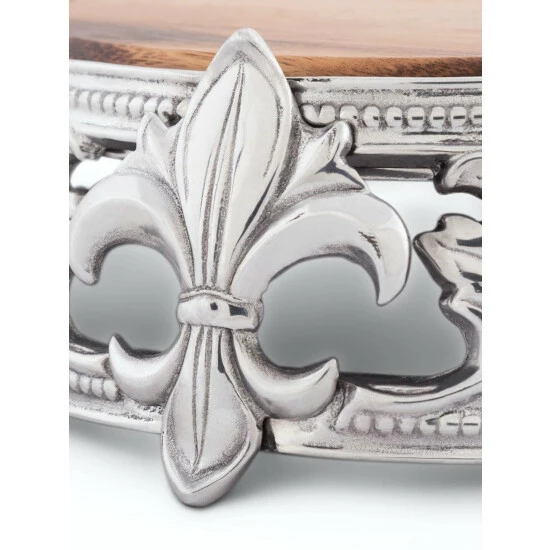 Arthur Court Designs Fleur De Lis Cheese Pedestal Serveware 3 Arthur Court Designs Fleur De Lis Cheese Pedestal Serveware - Image 3
