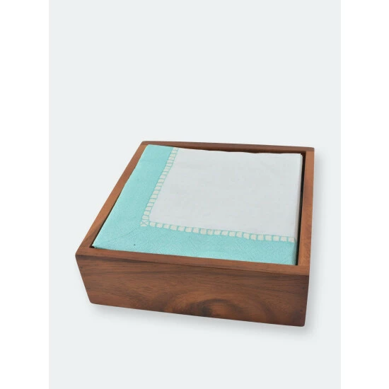 Arthur Court Designs Lunchon Wood Napkin Box Serveware 2 Arthur Court Designs Lunchon Wood Napkin Box Serveware - Image 2