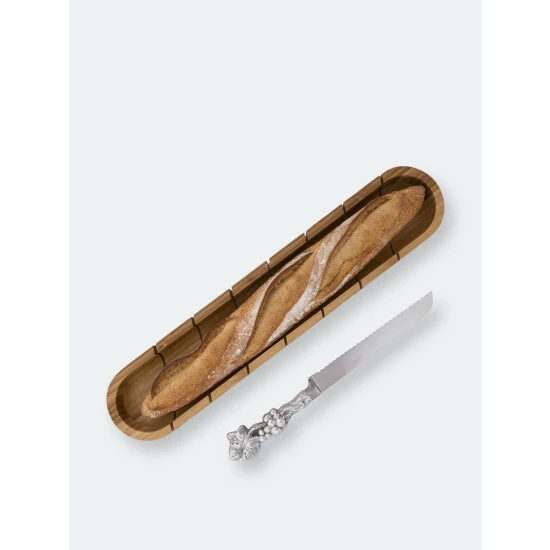 Arthur Court Designs Baguette Board With Grape Bread Knife Knives & Cutting Boards 3 Arthur Court Designs Baguette Board With Grape Bread Knife Knives & Cutting Boards - Image 3