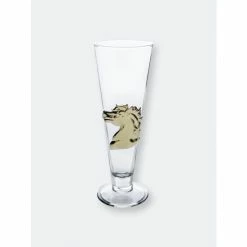 Arthur Court Designs Horse 24k Gold Plated Pilsner Drinkware