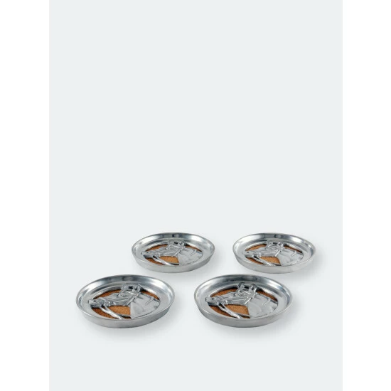 Arthur Court Designs Equestrian Drink Coaster Set Of 4 Barware 2 Arthur Court Designs Equestrian Drink Coaster Set Of 4 Barware - Image 2