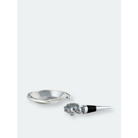 Arthur Court Designs Horseshoe Wine Coaster And Stopper Set Barware 1 Arthur Court Designs Horseshoe Wine Coaster And Stopper Set Barware