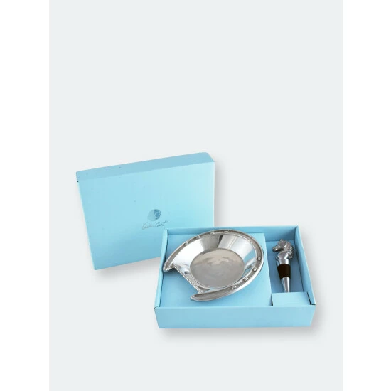 Arthur Court Designs Horseshoe Wine Coaster And Stopper Set Barware 6 Arthur Court Designs Horseshoe Wine Coaster And Stopper Set Barware - Image 6
