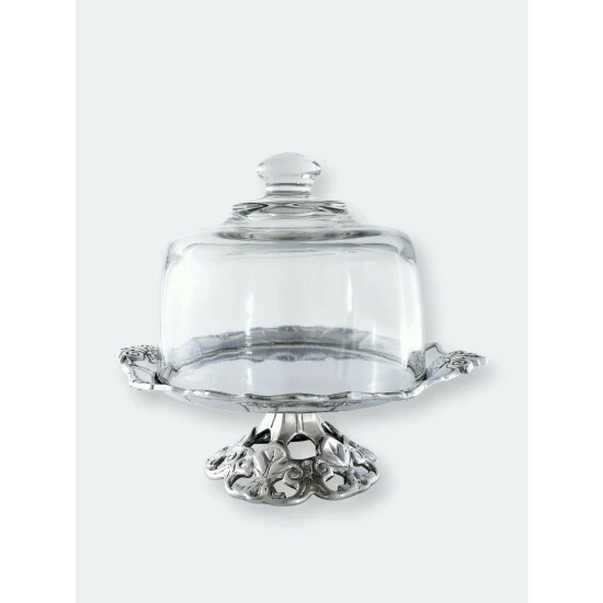 Arthur Court Designs Fleur-De-Lis Plate With Glass Dome Serveware 4 Arthur Court Designs Fleur-De-Lis Plate With Glass Dome Serveware - Image 4