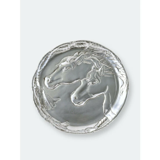 Arthur Court Designs Horse Plate With Glass Dome Serveware 4 Arthur Court Designs Horse Plate With Glass Dome Serveware - Image 4