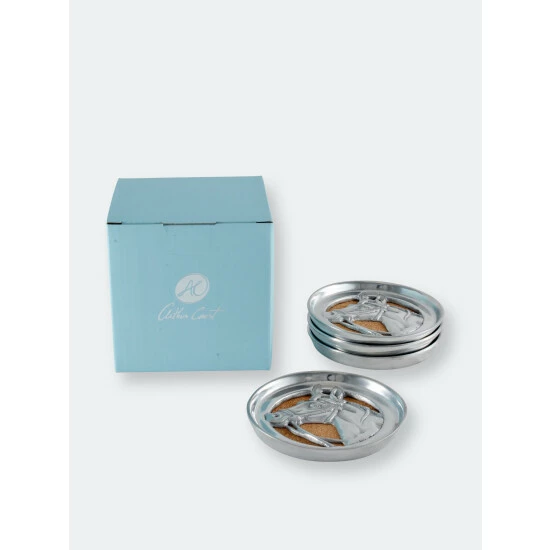 Arthur Court Designs Equestrian Drink Coaster Set Of 4 Barware 8 Arthur Court Designs Equestrian Drink Coaster Set Of 4 Barware - Image 8