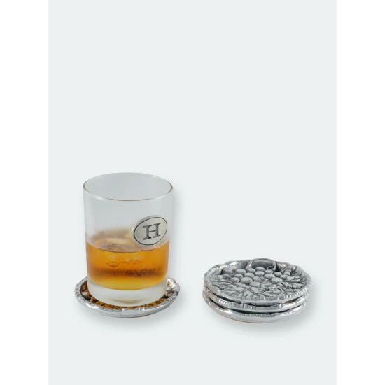 Arthur Court Designs Grape Drink Coaster Set Of 4 Barware 3 Arthur Court Designs Grape Drink Coaster Set Of 4 Barware - Image 3