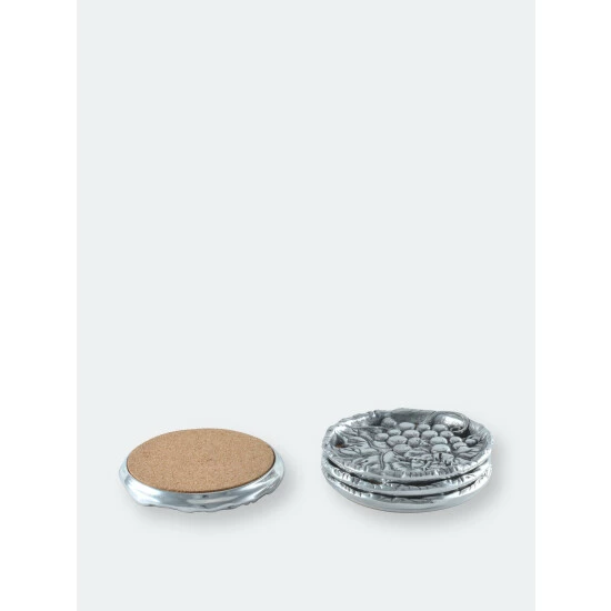Arthur Court Designs Grape Drink Coaster Set Of 4 Barware 6 Arthur Court Designs Grape Drink Coaster Set Of 4 Barware - Image 6