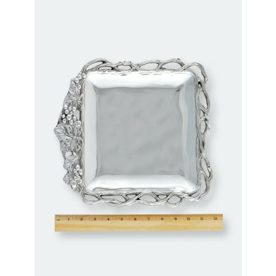 Arthur Court Designs Grape Open Vine Square Tray 12 Serveware 5 Arthur Court Designs Grape Open Vine Square Tray 12 Serveware - Image 5