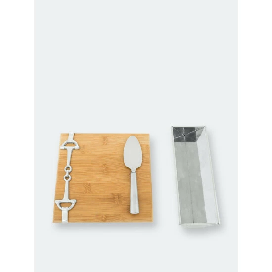 Arthur Court Designs Equestrian Bamboo Cheese Set Serveware 2 Arthur Court Designs Equestrian Bamboo Cheese Set Serveware - Image 2