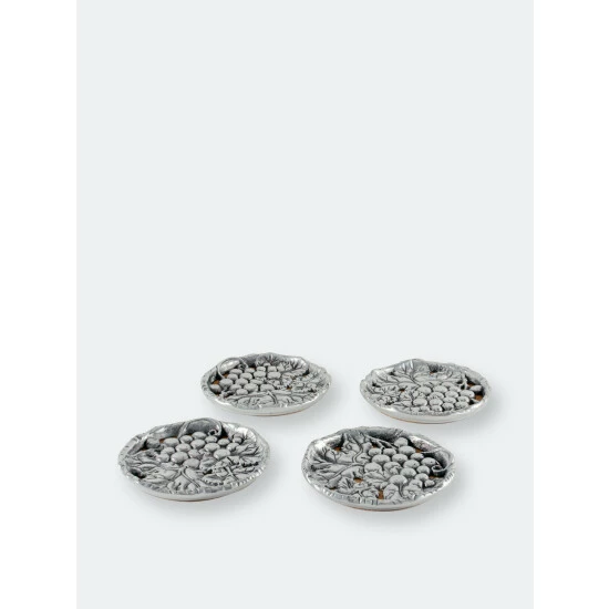Arthur Court Designs Grape Drink Coaster Set Of 4 Barware 8 Arthur Court Designs Grape Drink Coaster Set Of 4 Barware - Image 8