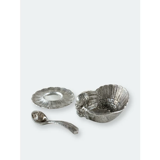 Arthur Court Designs Turkey 3-Piece Condiment Set Serveware 4 Arthur Court Designs Turkey 3-Piece Condiment Set Serveware - Image 4
