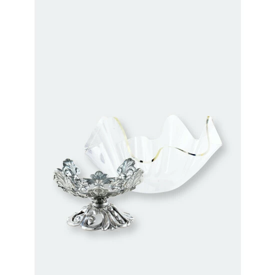 Arthur Court Designs Fleur-De-Lis Stand Acrylic Bowl 11 Dinnerware & Flatware 2 Arthur Court Designs Fleur-De-Lis Stand Acrylic Bowl 11 Dinnerware & Flatware - Image 2