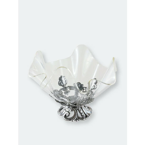 Arthur Court Designs Fleur-De-Lis Stand Acrylic Bowl 11 Dinnerware & Flatware 3 Arthur Court Designs Fleur-De-Lis Stand Acrylic Bowl 11 Dinnerware & Flatware - Image 3